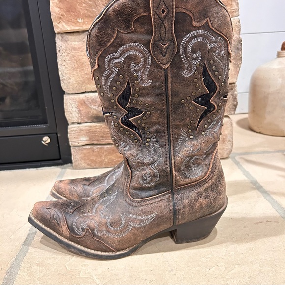 LAREDO Lucretia Women’s Studded Western Boots- Snip Toe Size 8.5 - Picture 6 of 14